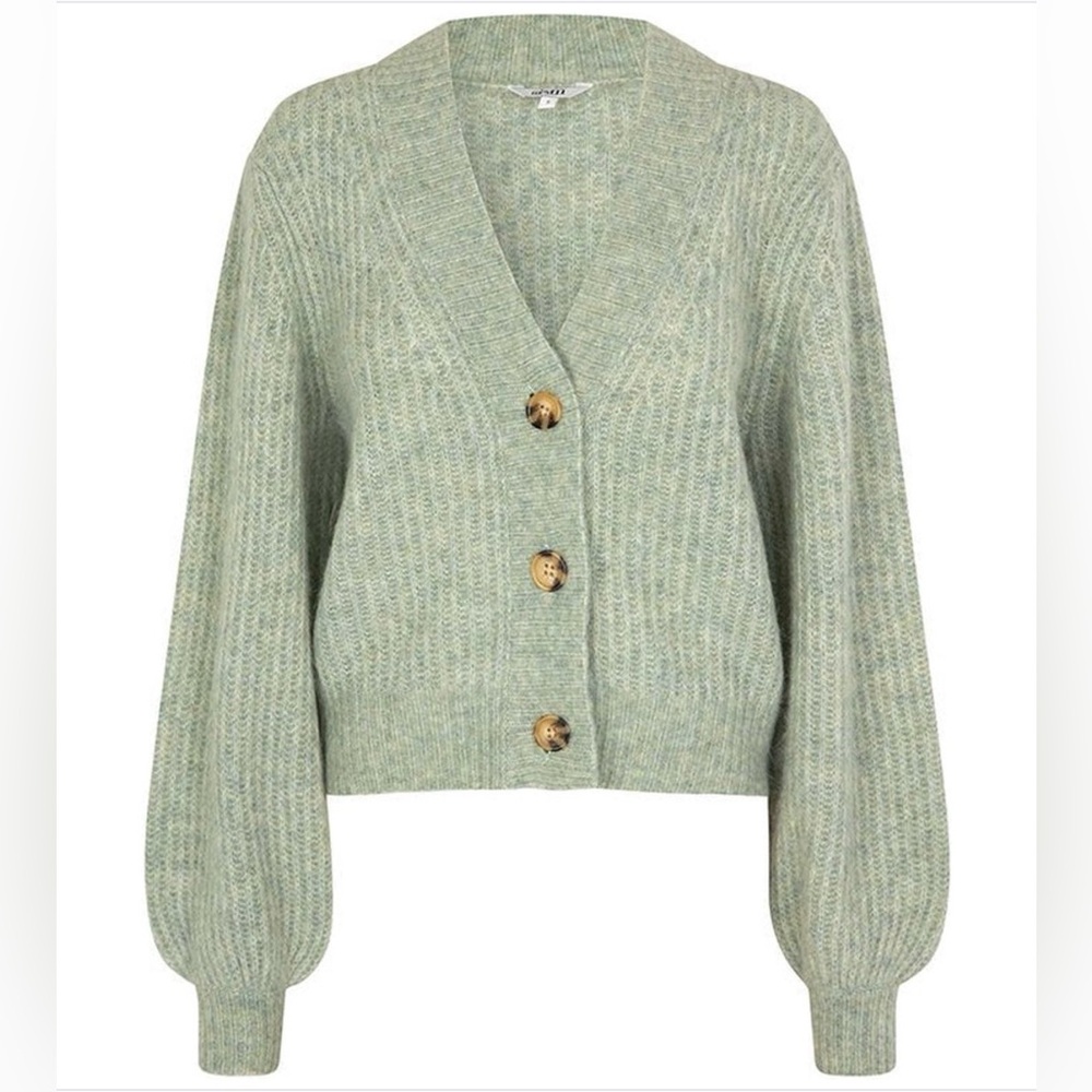 Mbym Women's Heather light green Cardigan